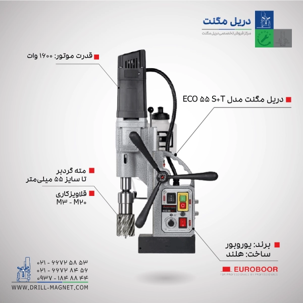 دریل مگنت مدل ECO.55S+T