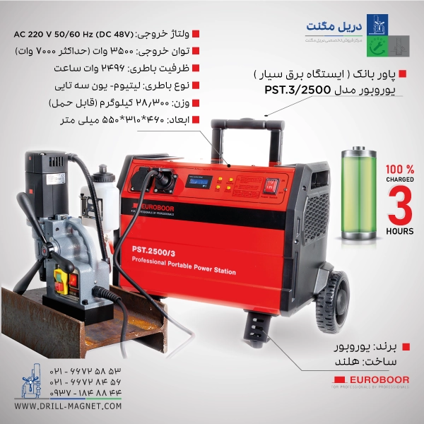 پاوربانک یوروبور مدل PST.2500/3