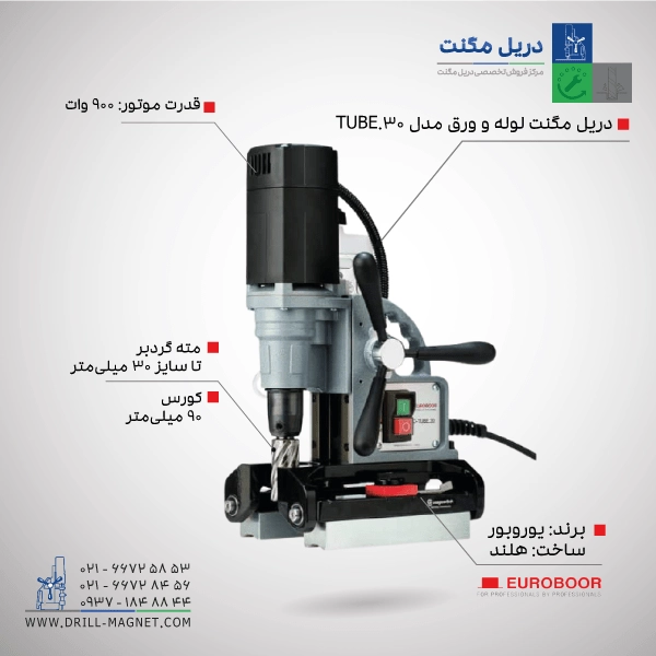 دریل مگنت لوله و ورق مدل TUBE.30